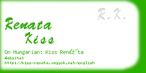 renata kiss business card